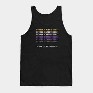 Binary is for Computers Nonbinary Pride Flag Tank Top